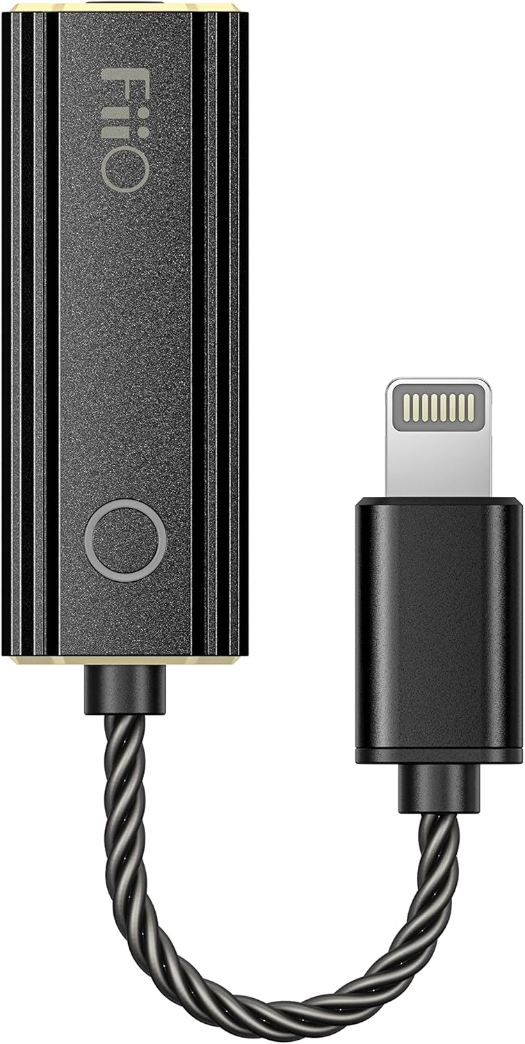 FiiO JadeAudio KA1 Headphone Amps Tiny Amplifier USB DAC High Resolution Lossless for Smartphones/PC/Laptop/Players(Lightning, Black) - Image 1